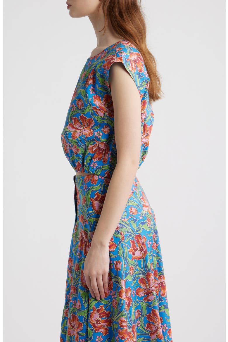 Cambrie Floral Print Sleeveless Shirt, Alternate, color, ARCHIVE TULIP LIBERTY PRINT