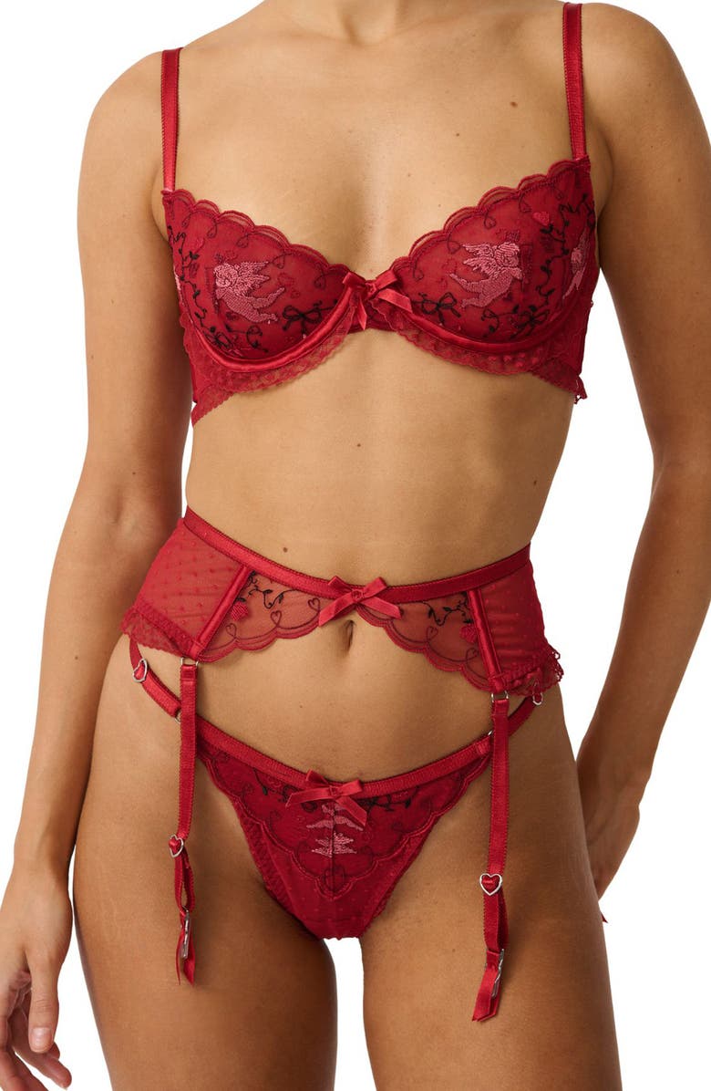 Kat The Label Cupid Thong, Alternate, color, Red