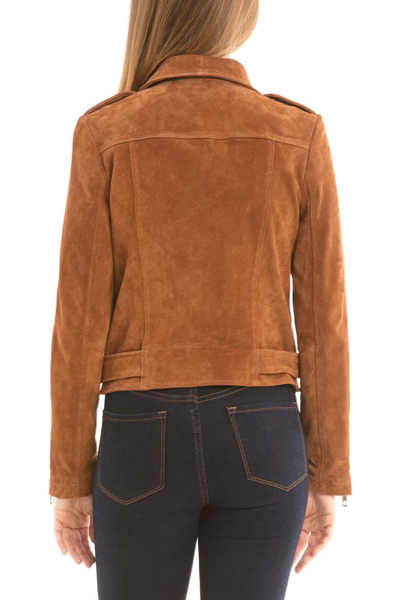 BAGATELLE.NYC  Suede Jacket, Alternate, color, BRANDY