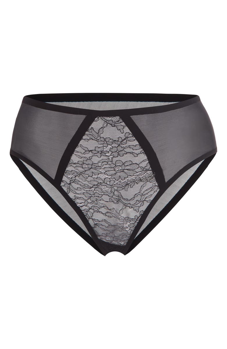 Wolford Mesh & Lace Shaping Briefs, Alternate, color, 