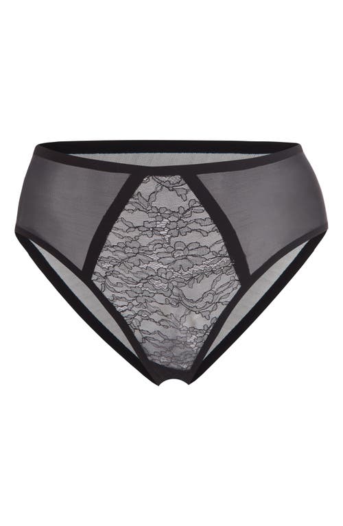 Wolford Mesh & Lace Shaping Briefs In Black