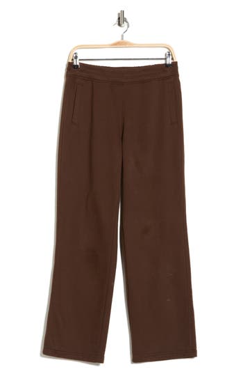 Calvin Klein Performance High Waist Relaxed Straight Leg Sweatpants In Burgundy