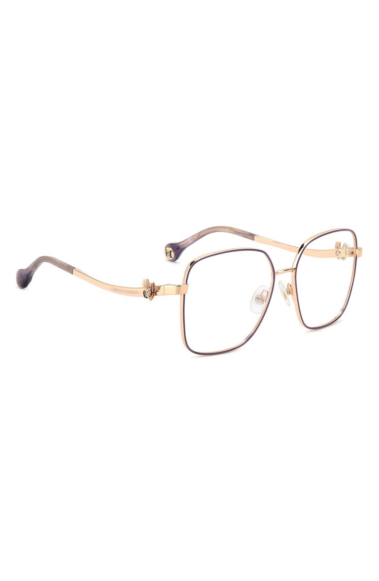 Carolina Herrera 56mm Square Reading Glasses, Alternate, color, 