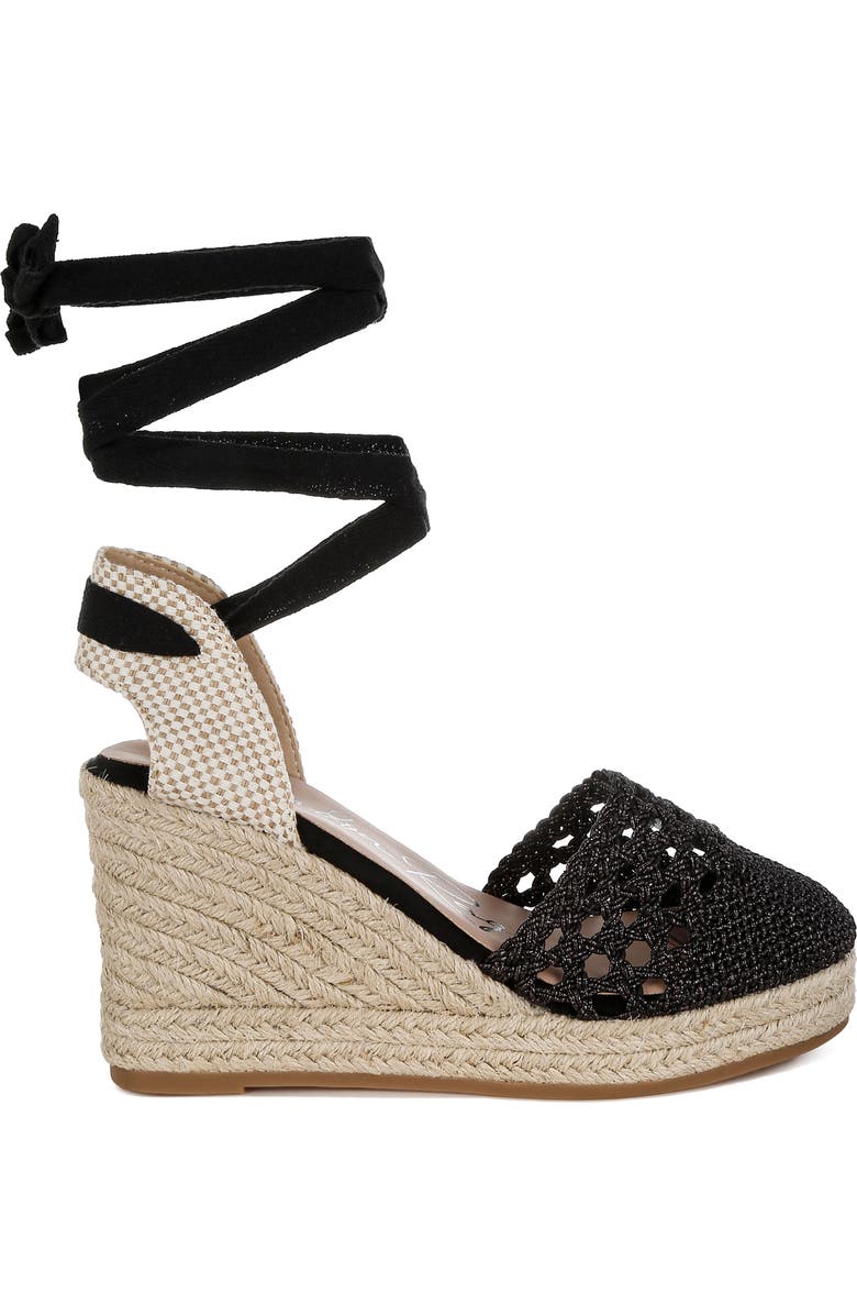 LONDON RAG Sea Breeze Espadrille Platform Wedge Pump, Alternate, color, Black