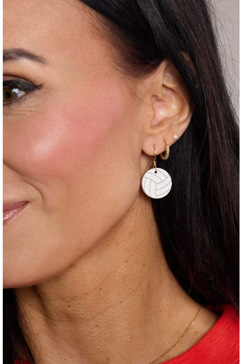 Now Serving Earrings, Alternate, color, White