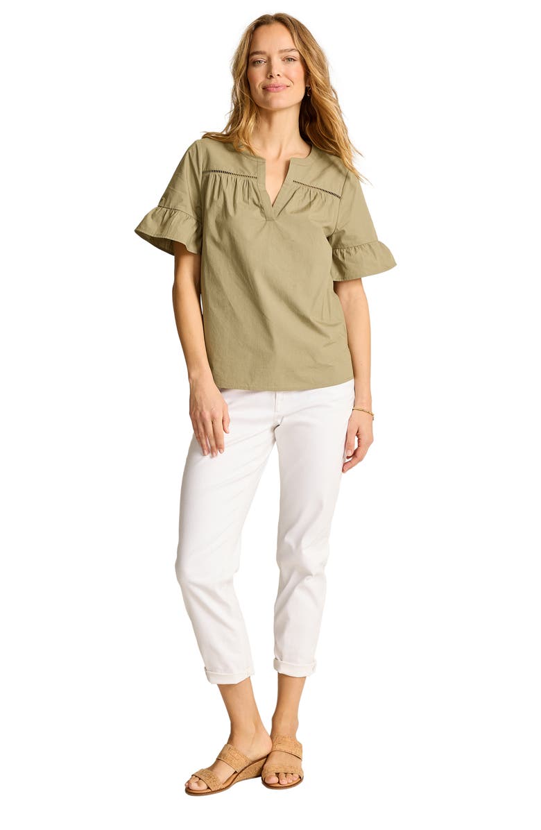 Tommy Bahama Oceana Isle Flutter Sleeve Top, Alternate, color, Sea Clay