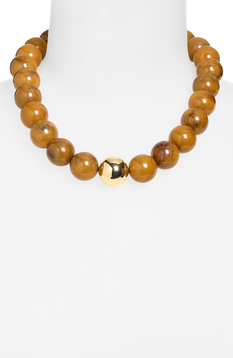 BaubleBar Jane Beaded Necklace, Alternate, color, Brown