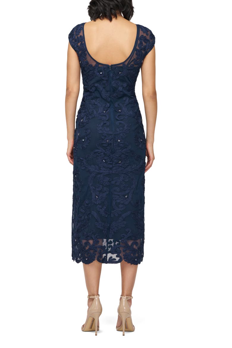 Avril Soutache Cocktail Dress, Alternate, color, NAVY