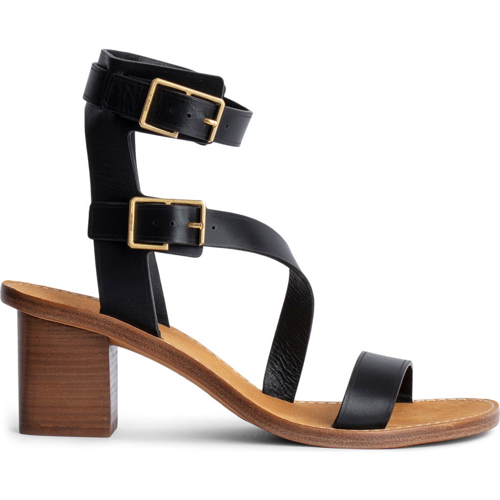ZADIG & VOLTAIRE ZADIG & VOLTAIRE CECILIA CAPRESE BLOCK HEEL STRAPPY SANDAL