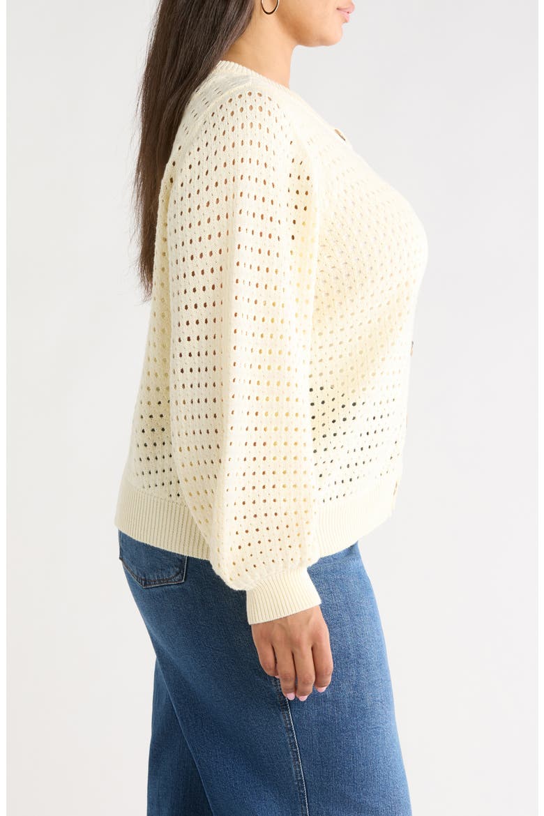 Deffy Cotton Cardigan, Alternate, color, CREAM