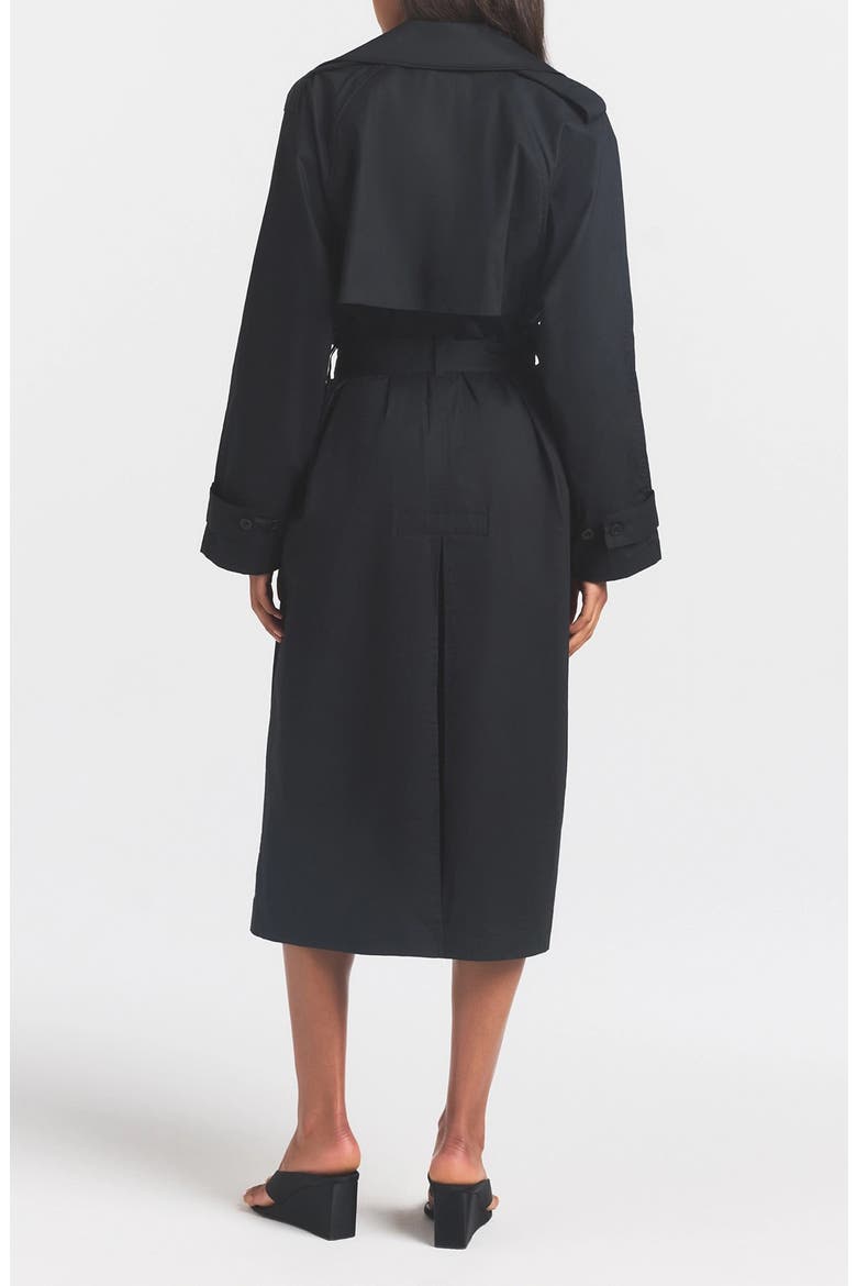 Oversize Trench Coat, Alternate, color, ONYX