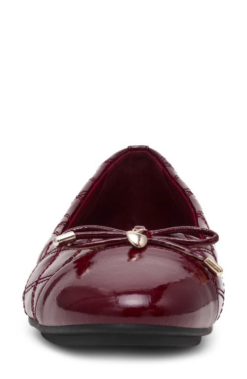 Anne Klein Luci Cap Toe Ballet Flat In Burgundy