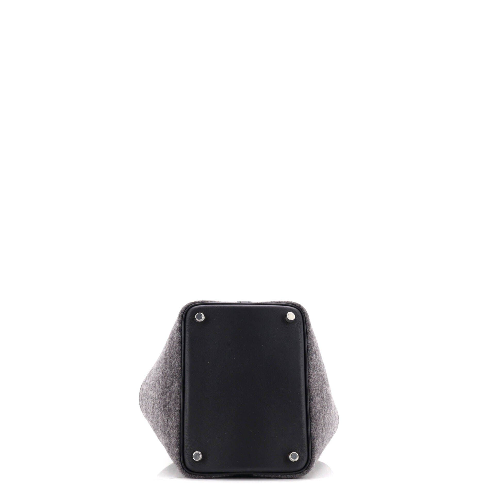 Pre-Owned Hermes Picotin Lock Bag Felt with Leather PM, Alternate, color, Gris Moyen