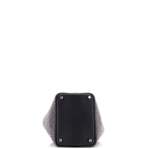 Pre-owned Hermes Hermes Picotin Lock Bag Felt With Leather Pm In Gray