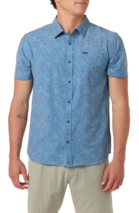 UPF Slub Standard Short Sleeve Performance Button-Up Shirt