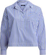 Lauren Ralph Lauren Stachee Stripe Cotton Shirt