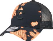 New Era Men's New Era  Black Chicago Cubs Bleached A-Frame 9FORTY Adjustable Hat