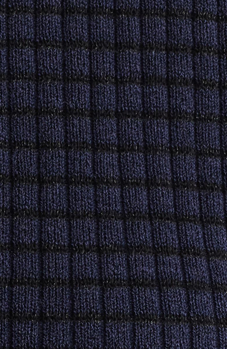 rag & bone Eloise Short Sleeve Waffle Cardigan, Alternate, color, Navymult