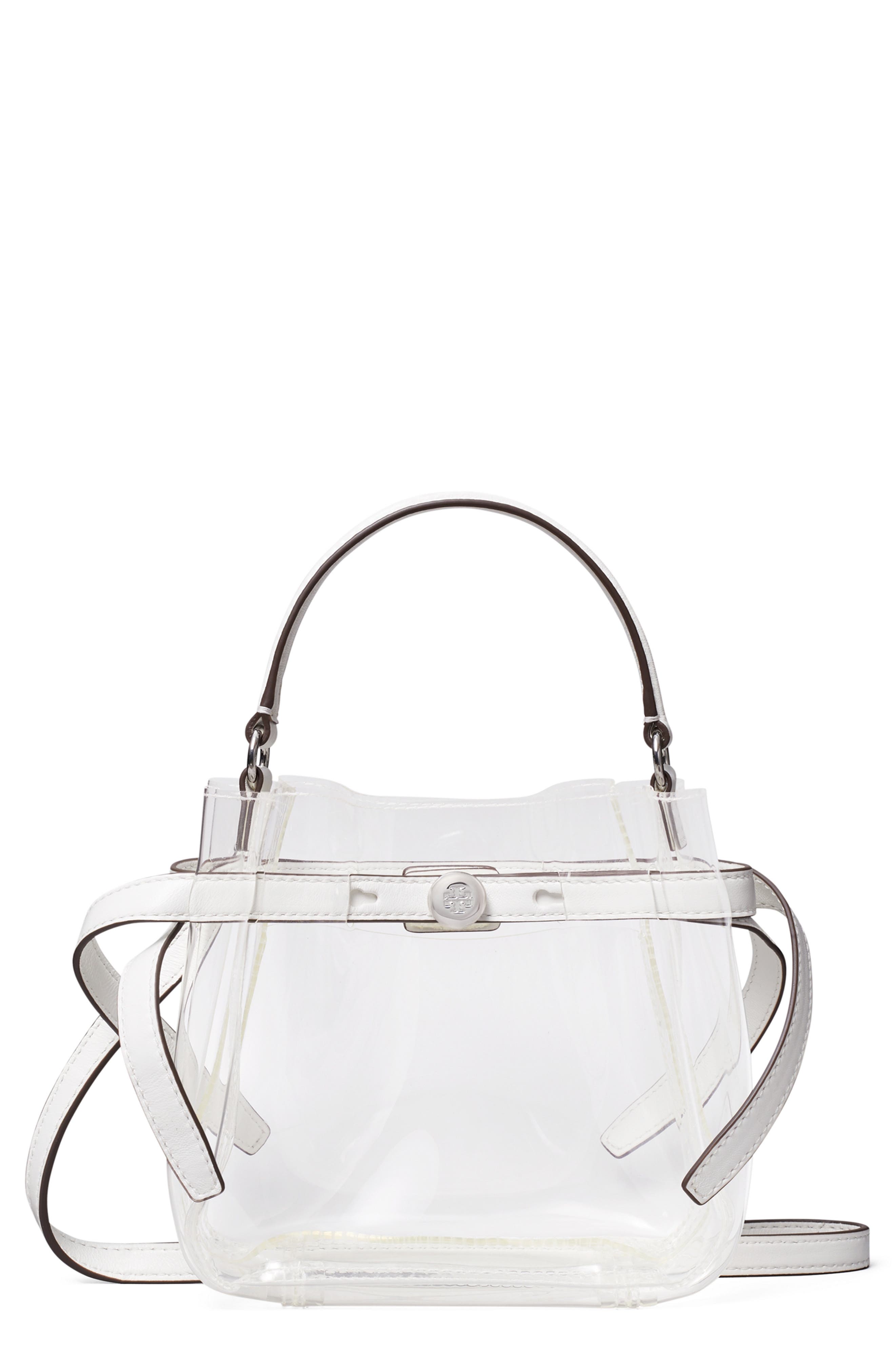 Tory Burch Mini Romy Clear Bucket Bag, Main, color, 