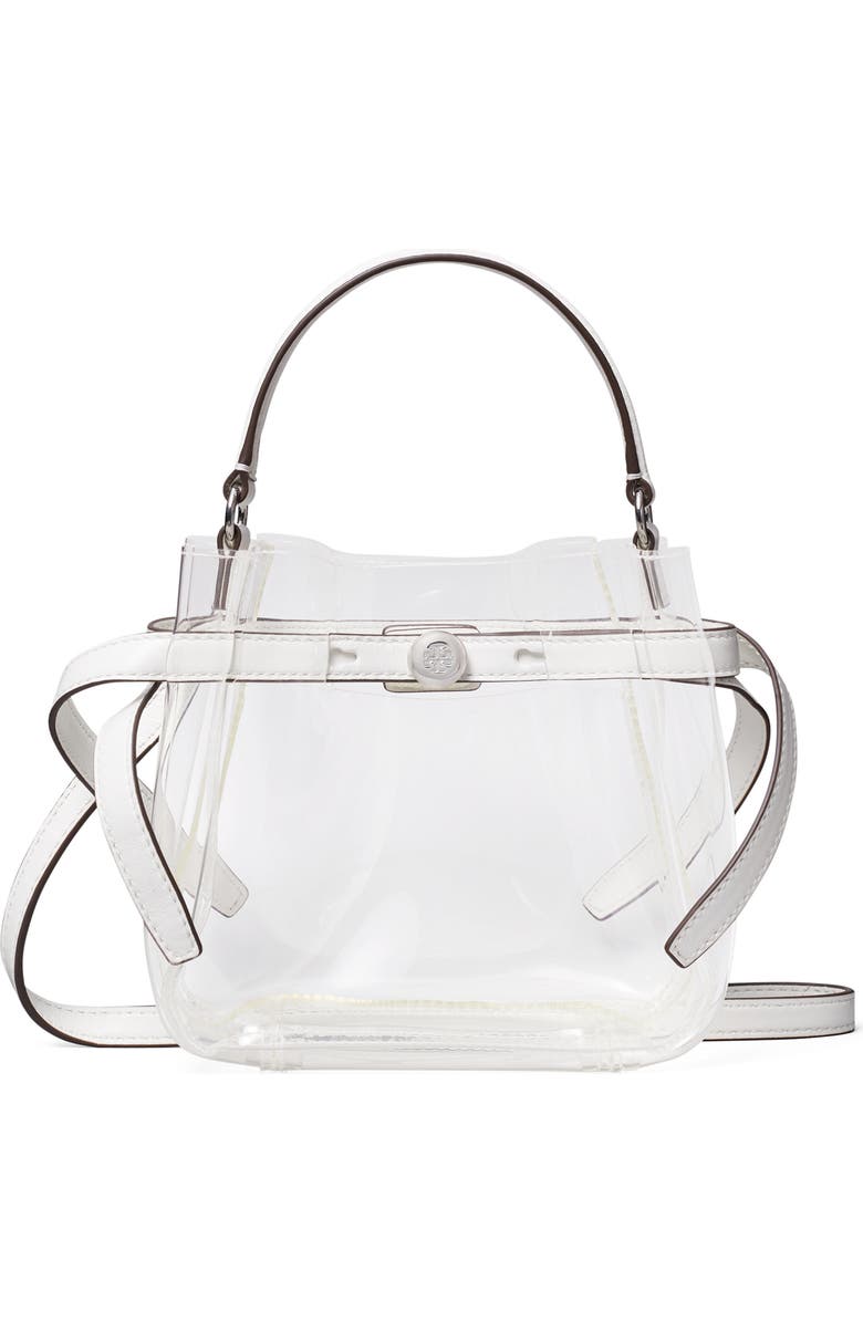 Tory Burch Mini Romy Clear Bucket Bag, Main, color,