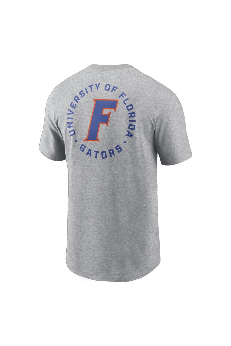 Men's Jordan Brand Heather Gray Florida Gators Campus 2-Hit T-Shirt, Alternate, color, Heather Gray