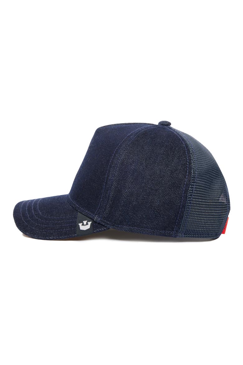 Denim Snapback Cap, Alternate, color, NAVY
