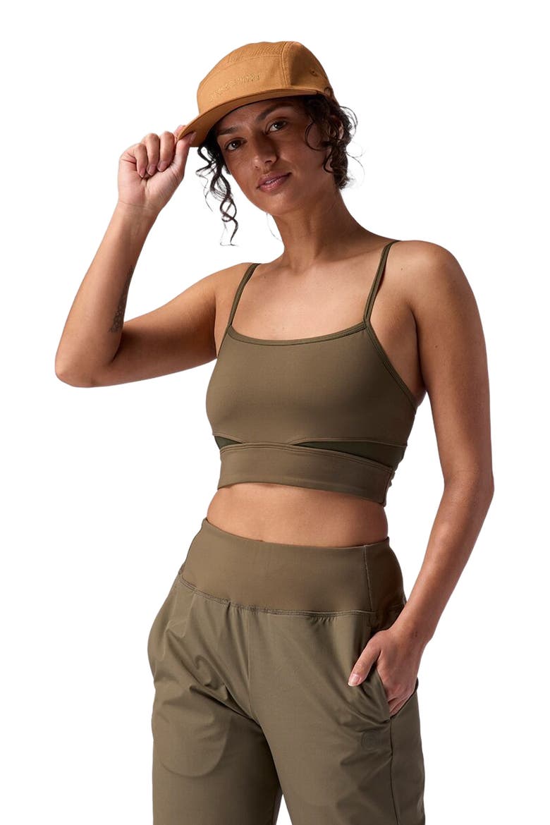 Destination Square Neck Bra Top - Women's, Main, color, Kalamata