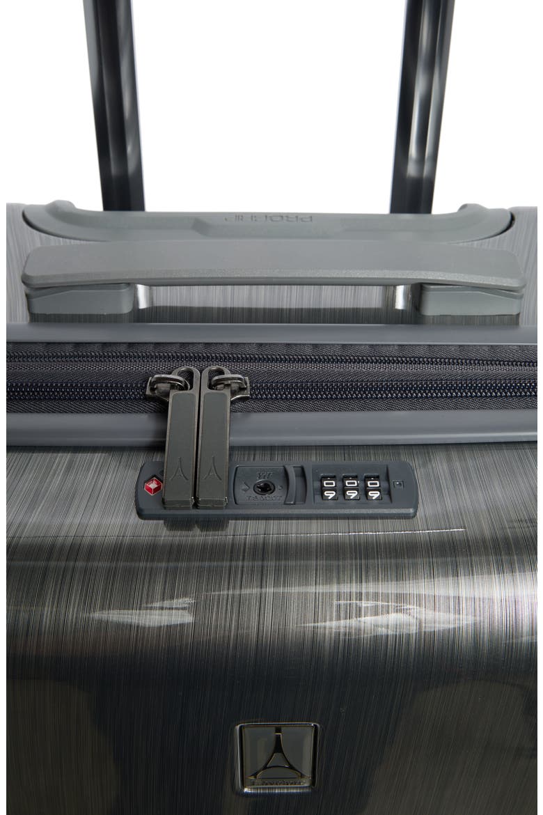 Rollmaster™ Lite 2 24-Inch Expandable Medium Checked Hardside Spinner Luggage, Alternate, color, JET GREY