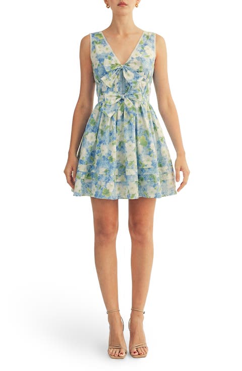 Aria Floral Print Sleeveless Minidress