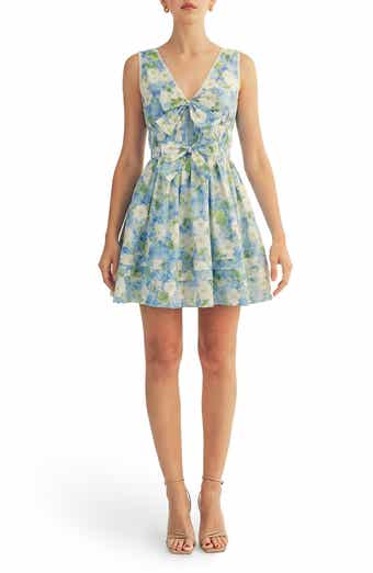 Aria Floral Print Sleeveless Minidress