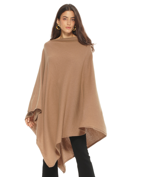 Pure Cashmere Long Poncho