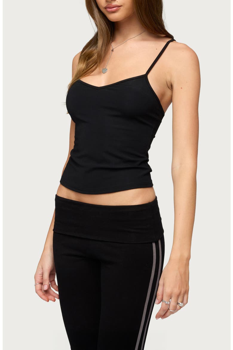 Yolena Rib Camisole, Alternate, color, BLACK