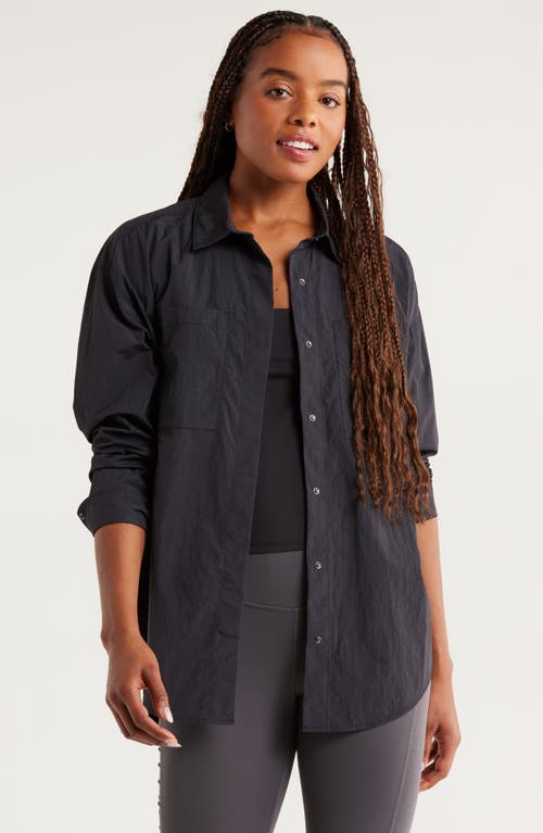 Zella Travel Lite Shirt Jacket In Black