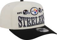 New Era Men's New Era Cream/Black Pittsburgh Steelers A-Frame 9FIFTY Snapback Hat