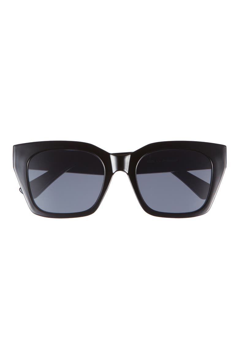 Chunky Cat Eye Sunglasses, Main, color, BLACK