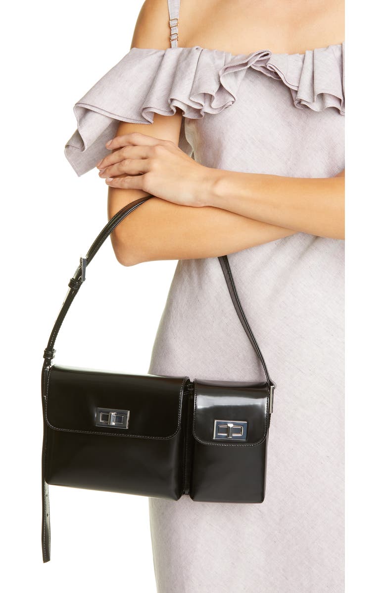 By Far Billy Leather Convertible Crossbody Bag, Alternate, color,