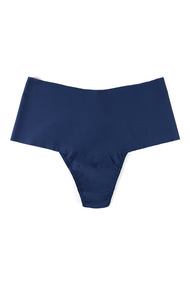 Breathe High Waist Thong, Alternate, color, NIGHTSHADE BLUE