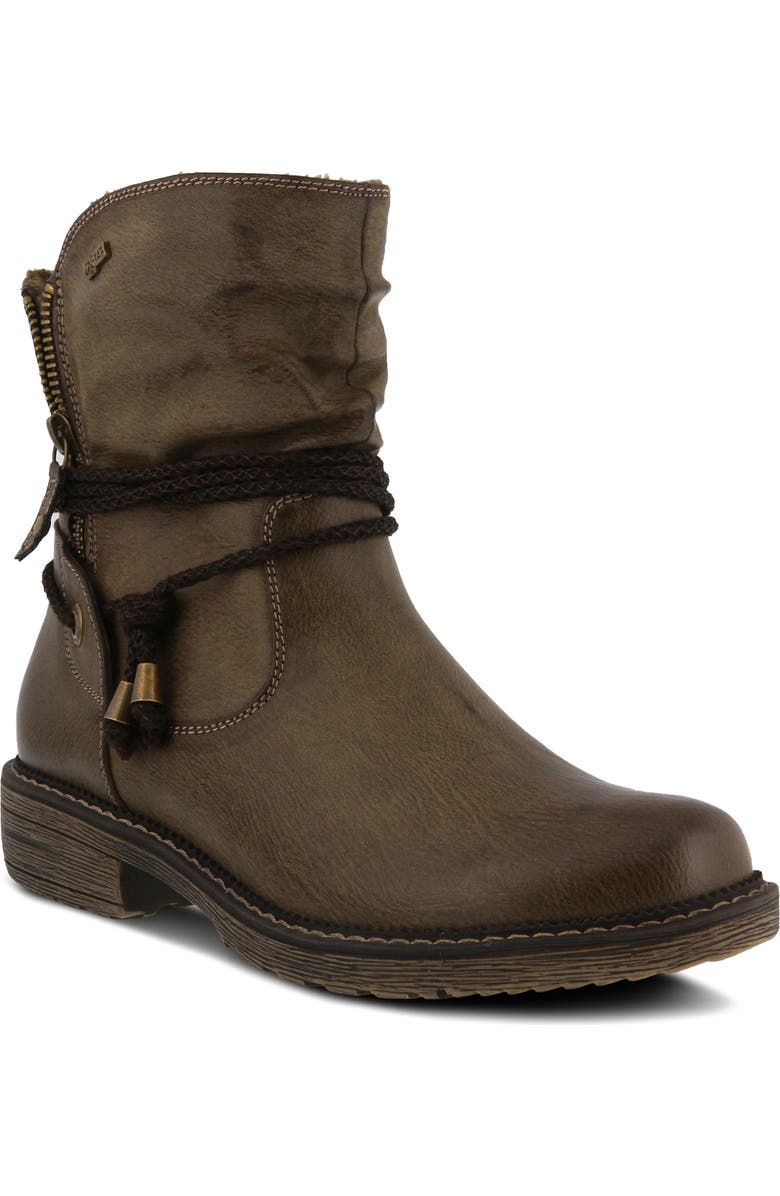 Spring Step Kathie Side Zip Bootie, Main, color, Taupe Faux Leather