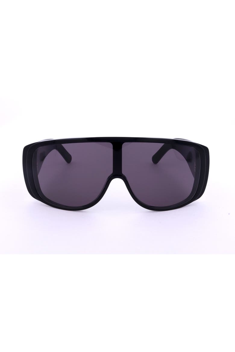 69mm Mask Sunglasses, Main, color, BLACK