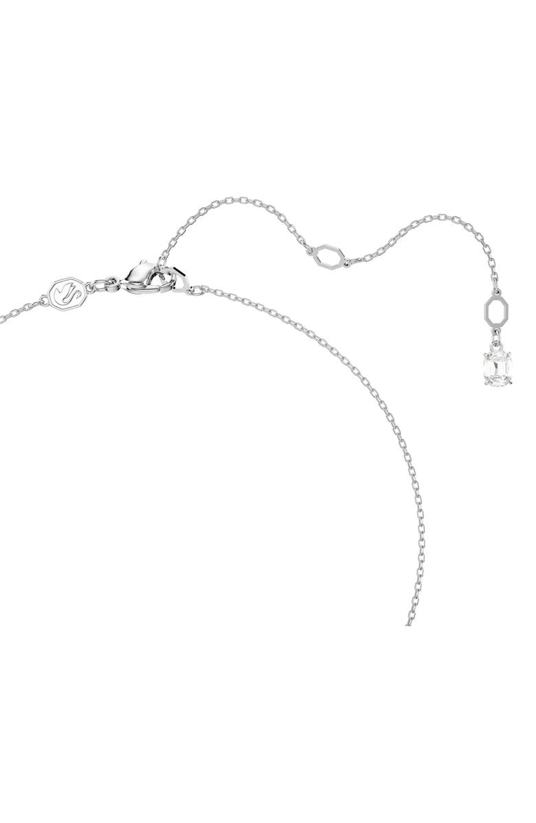 Swarovski Stilla Pendant Necklace, Alternate, color, Silver/ White