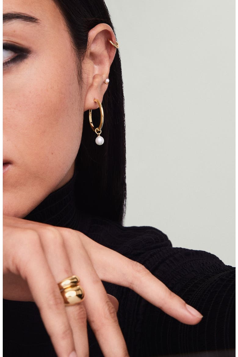 Gemstone Studs, Alternate, color, Pearl