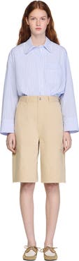 SANDRO Cotton Bermudas with cutout flowers