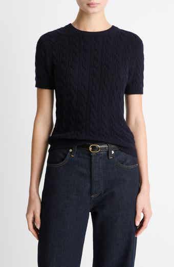 Cable Short Sleeve Sweater