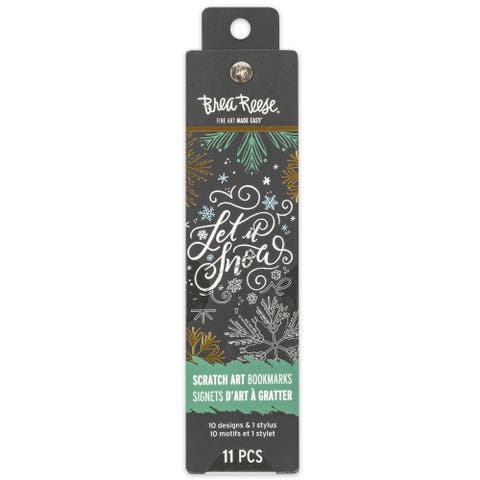Scratch Art Bookmark Kit Art Deco Holiday 10 Bookmarks
