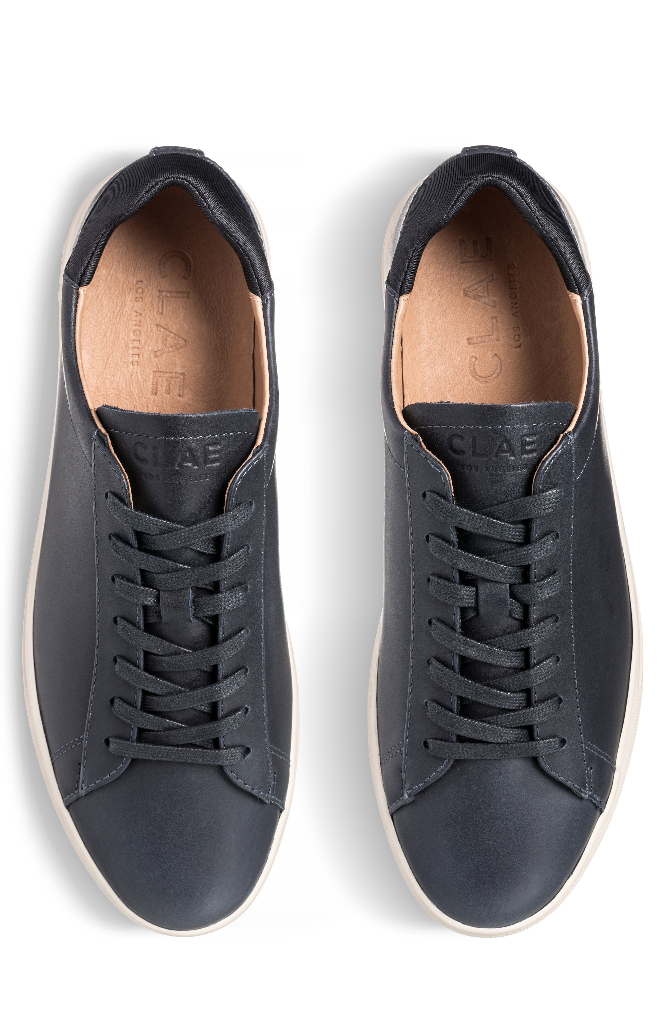 CLAE Bradley Water Repellent Sneaker, Alternate, color, Deep Navy Leather