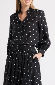 Caslon® Ruffle Button-Up Shirt