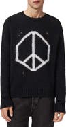 AllSaints Message Wool Blend Crewneck Sweater