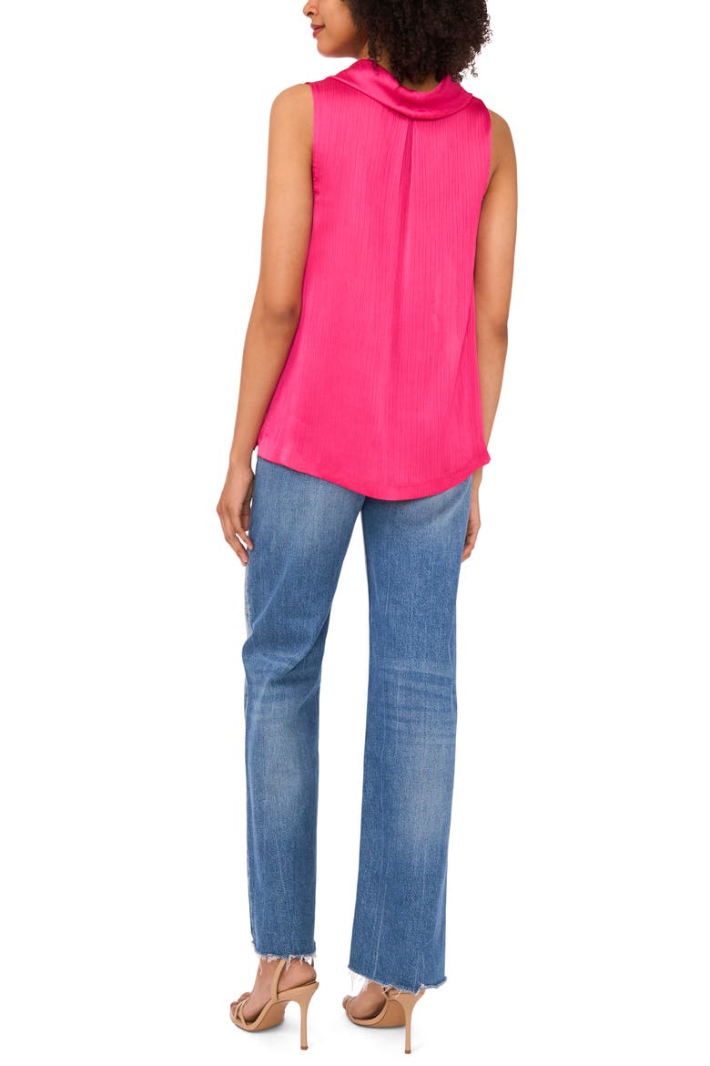 Cowl Neck Sleeveless Top, Alternate, color, BEETROOT PINK