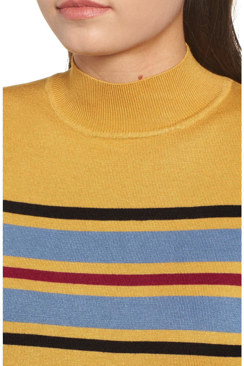 Skivvy Stripe Sweater, Alternate, color, MUSTARD