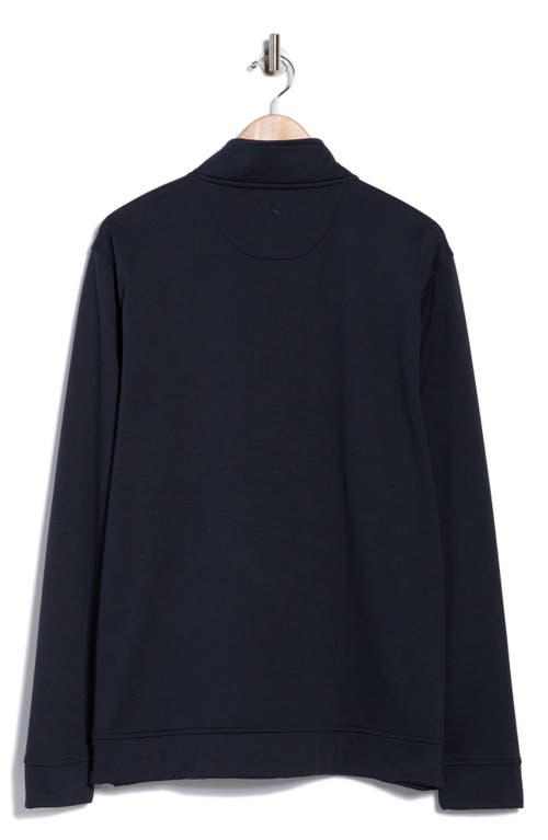 Tailorbyrd Luxe Performance Golf Fleece Quarter Zip Pullover In Blue